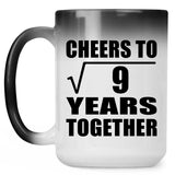 3rd Anniversary Cheers To Square Root of 9 Years Together - 15oz Color Changing Mug