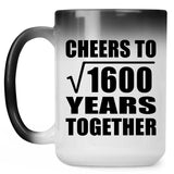 40th Anniversary Cheers To Square Root of 1600 Years Together - 15oz Color Changing Mug