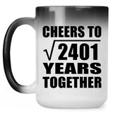 49th Anniversary Cheers To Square Root of 2401 Years Together - 15oz Color Changing Mug