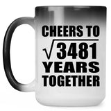 59th Anniversary Cheers To Square Root of 3481 Years Together - 15oz Color Changing Mug