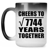 88th Anniversary Cheers To Square Root of 7744 Years Together - 15oz Color Changing Mug