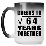 8th Anniversary Cheers To Square Root of 64 Years Together - 15oz Color Changing Mug
