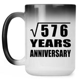 24th Anniversary Square Root of 576 Years Anniversary - 15oz Color Changing Mug