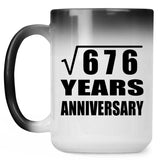 26th Anniversary Square Root of 676 Years Anniversary - 15oz Color Changing Mug