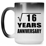4th Anniversary Square Root of 16 Years Anniversary - 15oz Color Changing Mug