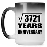 61st Anniversary Square Root of 3721 Years Anniversary - 15oz Color Changing Mug