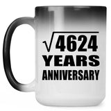 68th Anniversary Square Root of 4624 Years Anniversary - 15oz Color Changing Mug