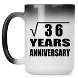 6th Anniversary Square Root of 36 Years Anniversary - 15oz Color Changing Mug