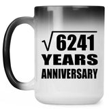 79th Anniversary Square Root of 6241 Years Anniversary - 15oz Color Changing Mug