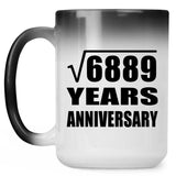 83rd Anniversary Square Root of 6889 Years Anniversary - 15oz Color Changing Mug