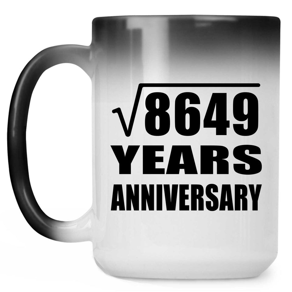 93rd Anniversary Square Root of 8649 Years Anniversary - 15oz Color Changing Mug