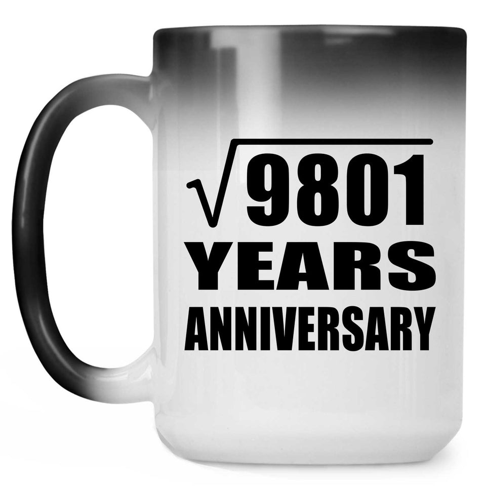 99th Anniversary Square Root of 9801 Years Anniversary - 15oz Color Changing Mug