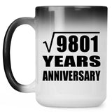 99th Anniversary Square Root of 9801 Years Anniversary - 15oz Color Changing Mug