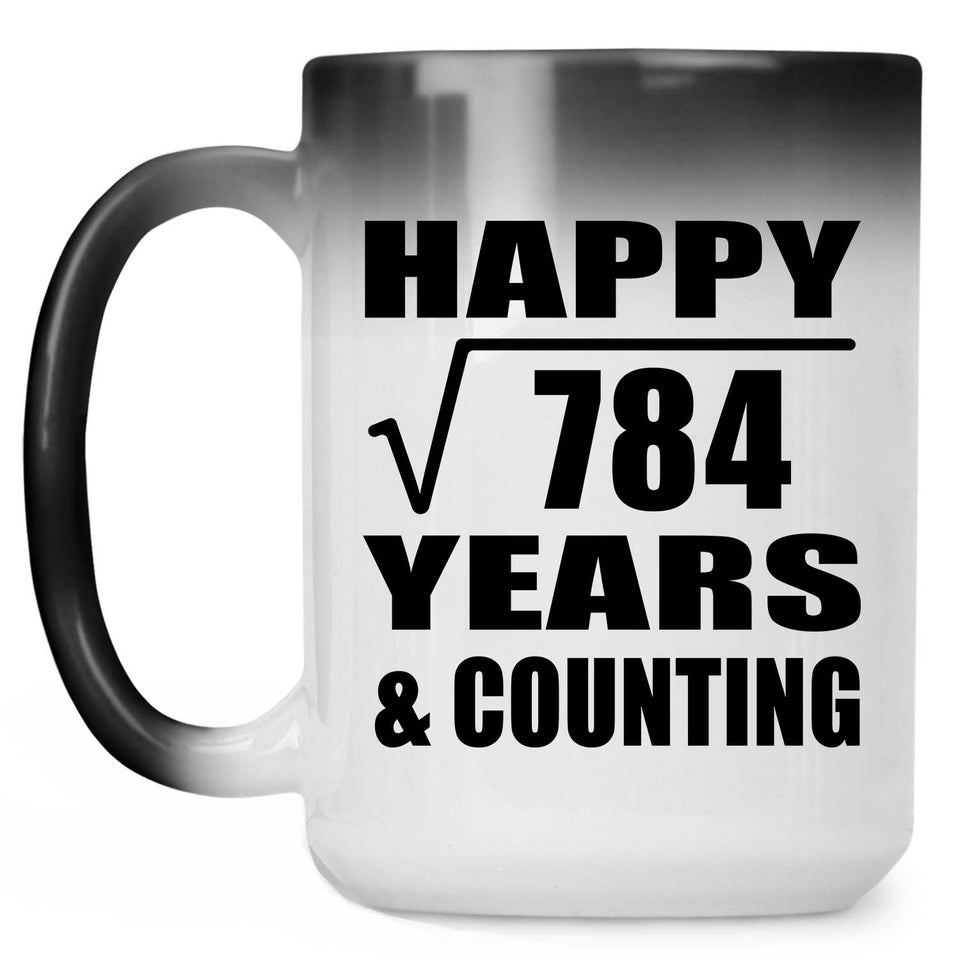 Happy 28th Anniversary Square Root of 784 Years & Counting - 15oz Color Changing Mug