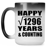 Happy 36th Anniversary Square Root of 1296 Years & Counting - 15oz Color Changing Mug