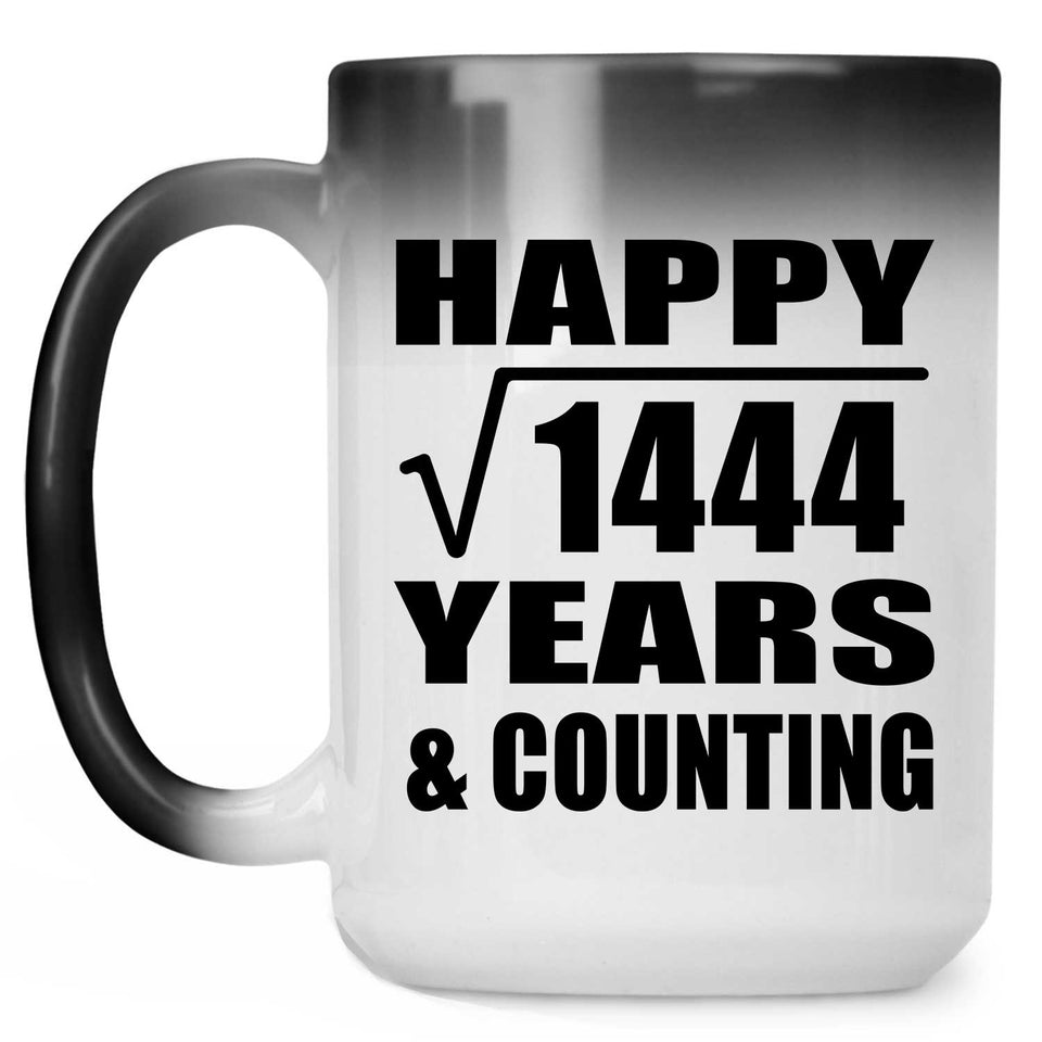 Happy 38th Anniversary Square Root of 1444 Years & Counting - 15oz Color Changing Mug