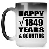 Happy 43rd Anniversary Square Root of 1849 Years & Counting - 15oz Color Changing Mug