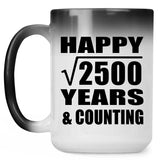 Happy 50th Anniversary Square Root of 2500 Years & Counting - 15oz Color Changing Mug