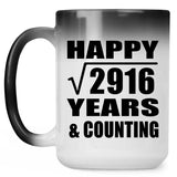 Happy 54th Anniversary Square Root of 2916 Years & Counting - 15oz Color Changing Mug