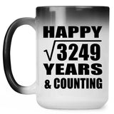 Happy 57th Anniversary Square Root of 3249 Years & Counting - 15oz Color Changing Mug
