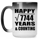 Happy 88th Anniversary Square Root of 7744 Years & Counting - 15oz Color Changing Mug