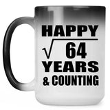 Happy 8th Anniversary Square Root of 64 Years & Counting - 15oz Color Changing Mug