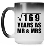 13th Anniversary Square Root of 169 Years As Mr & Mrs - 15oz Color Changing Mug
