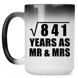 29th Anniversary Square Root of 841 Years As Mr & Mrs - 15oz Color Changing Mug