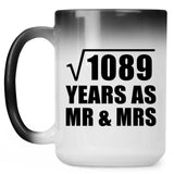 33rd Anniversary Square Root of 1089 Years As Mr & Mrs - 15oz Color Changing Mug