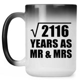46th Anniversary Square Root of 2116 Years As Mr & Mrs - 15oz Color Changing Mug