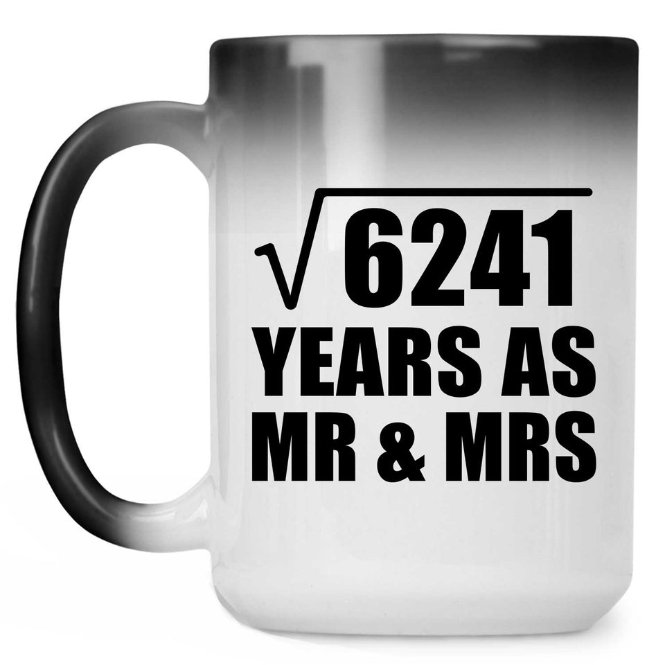 79th Anniversary Square Root of 6241 Years As Mr & Mrs - 15oz Color Changing Mug