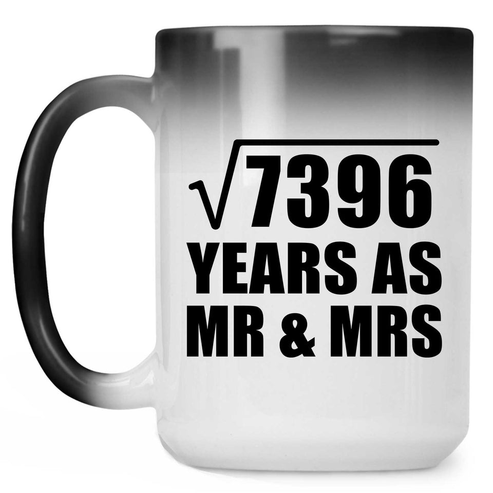 86th Anniversary Square Root of 7396 Years As Mr & Mrs - 15oz Color Changing Mug