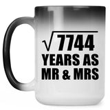 88th Anniversary Square Root of 7744 Years As Mr & Mrs - 15oz Color Changing Mug