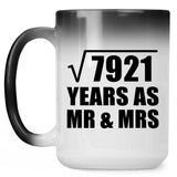89th Anniversary Square Root of 7921 Years As Mr & Mrs - 15oz Color Changing Mug