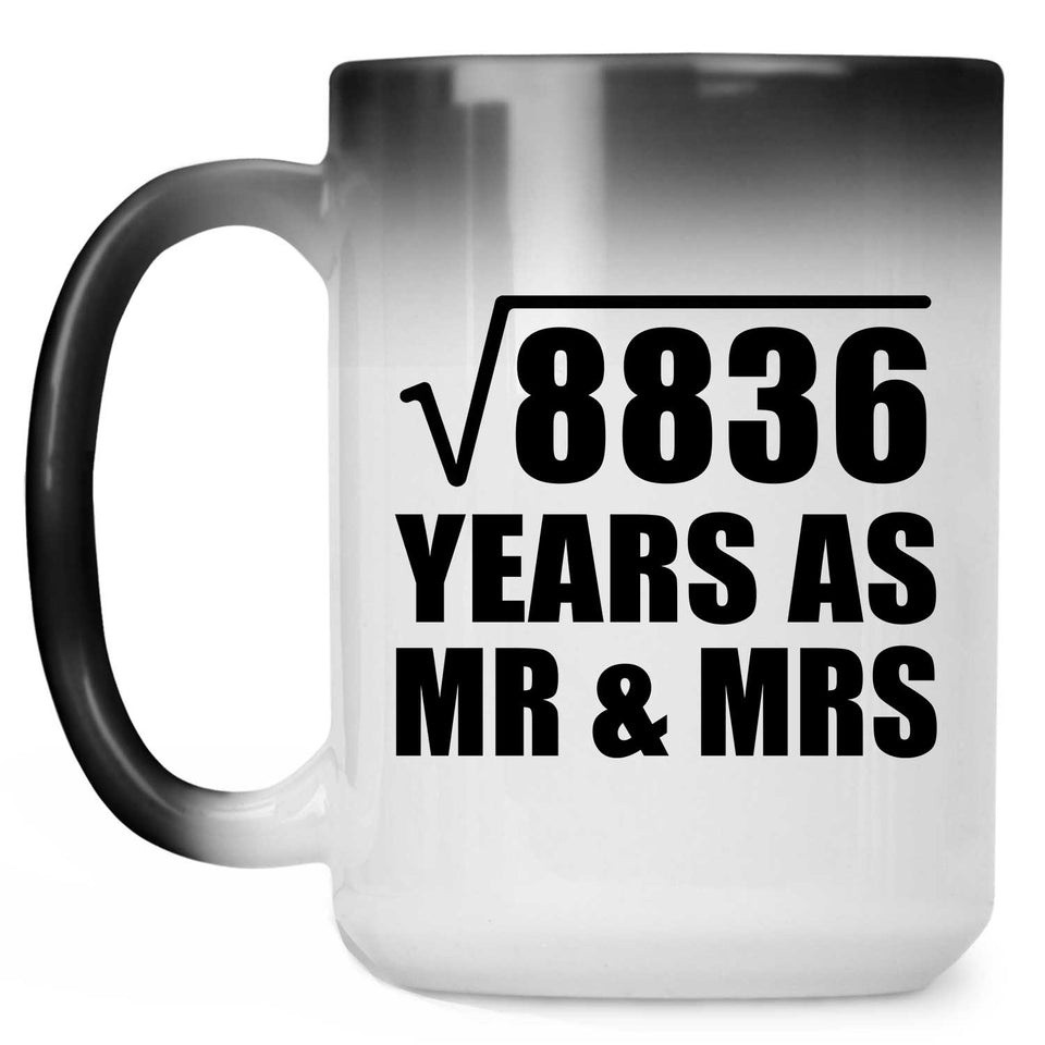 94th Anniversary Square Root of 8836 Years As Mr & Mrs - 15oz Color Changing Mug
