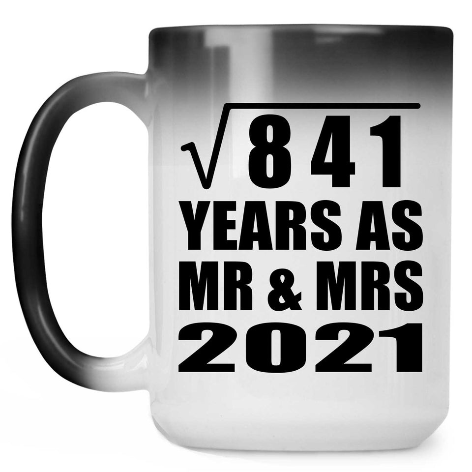 29th Anniversary Square Root of 841 Years As Mr & Mrs 2021 - 15oz Color Changing Mug