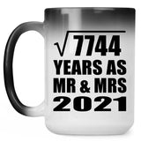88th Anniversary Square Root of 7744 Years As Mr & Mrs 2021 - 15oz Color Changing Mug