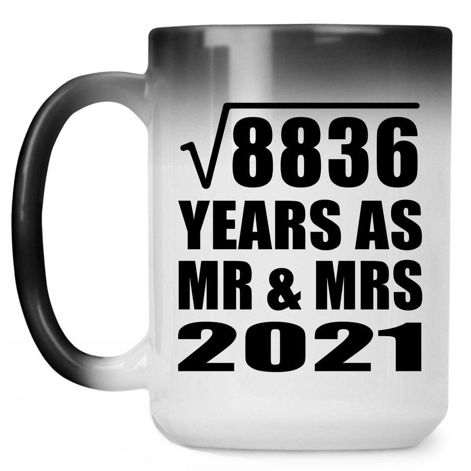 94th Anniversary Square Root of 8836 Years As Mr & Mrs 2021 - 15oz Color Changing Mug