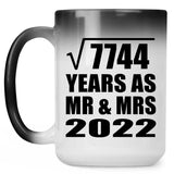 88th Anniversary Square Root of 7744 Years As Mr & Mrs 2022 - 15oz Color Changing Mug