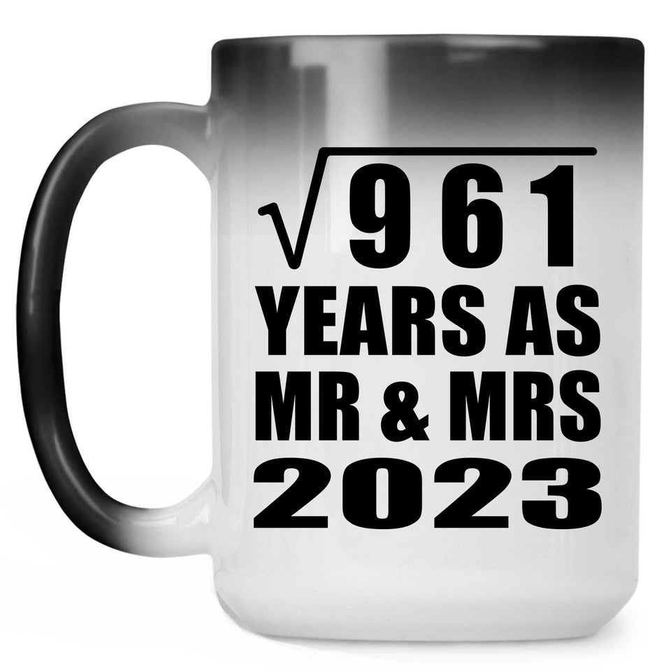 31st Anniversary Square Root of 961 Years As Mr & Mrs 2023 - 15oz Color Changing Mug