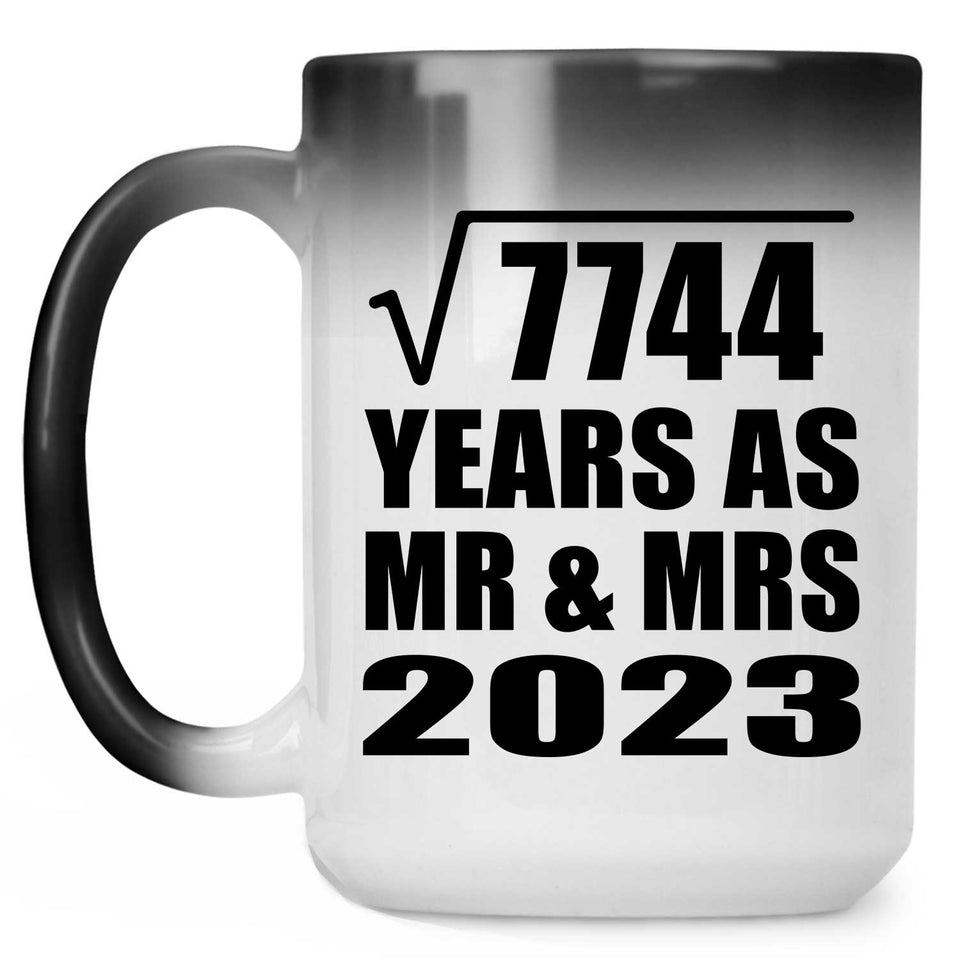 88th Anniversary Square Root of 7744 Years As Mr & Mrs 2023 - 15oz Color Changing Mug