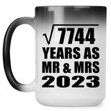 88th Anniversary Square Root of 7744 Years As Mr & Mrs 2023 - 15oz Color Changing Mug