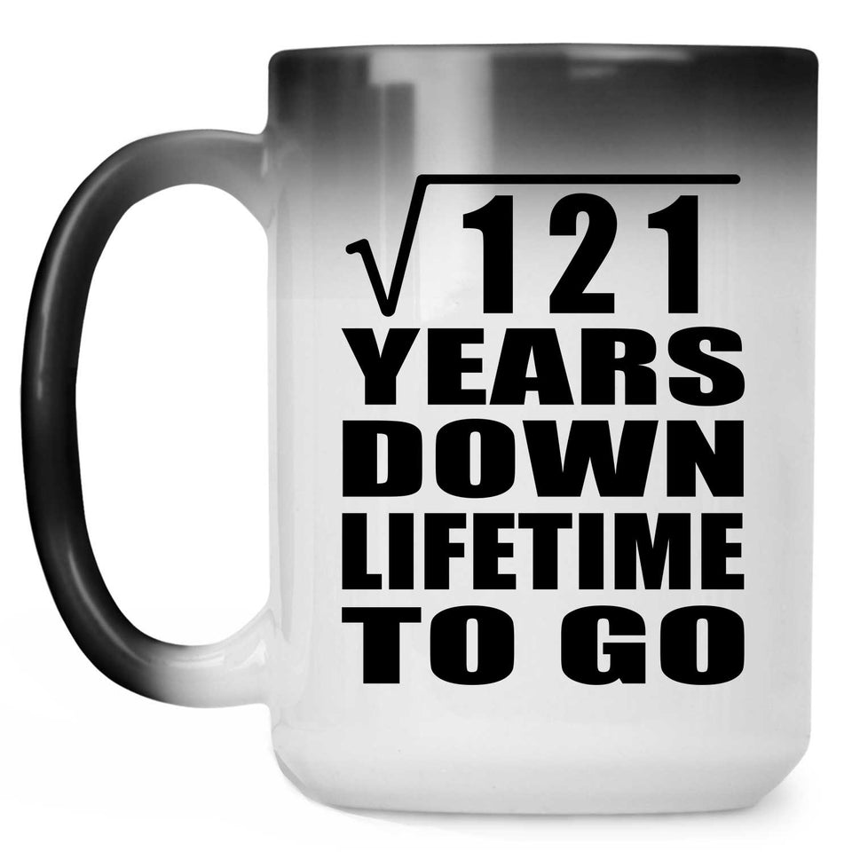 11th Anniversary Square Root of 121 Years Lifetime To Go - 15oz Color Changing Mug