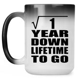 1st Anniversary Square Root of 1 Year Lifetime To Go - 15oz Color Changing Mug