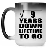 3rd Anniversary Square Root of 9 Years Lifetime To Go - 15oz Color Changing Mug