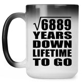 83rd Anniversary Square Root of 6889 Years Lifetime To Go - 15oz Color Changing Mug