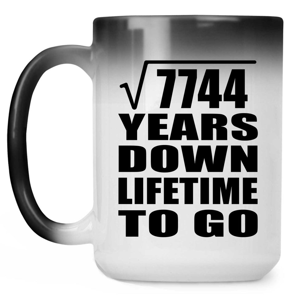 88th Anniversary Square Root of 7744 Years Lifetime To Go - 15oz Color Changing Mug