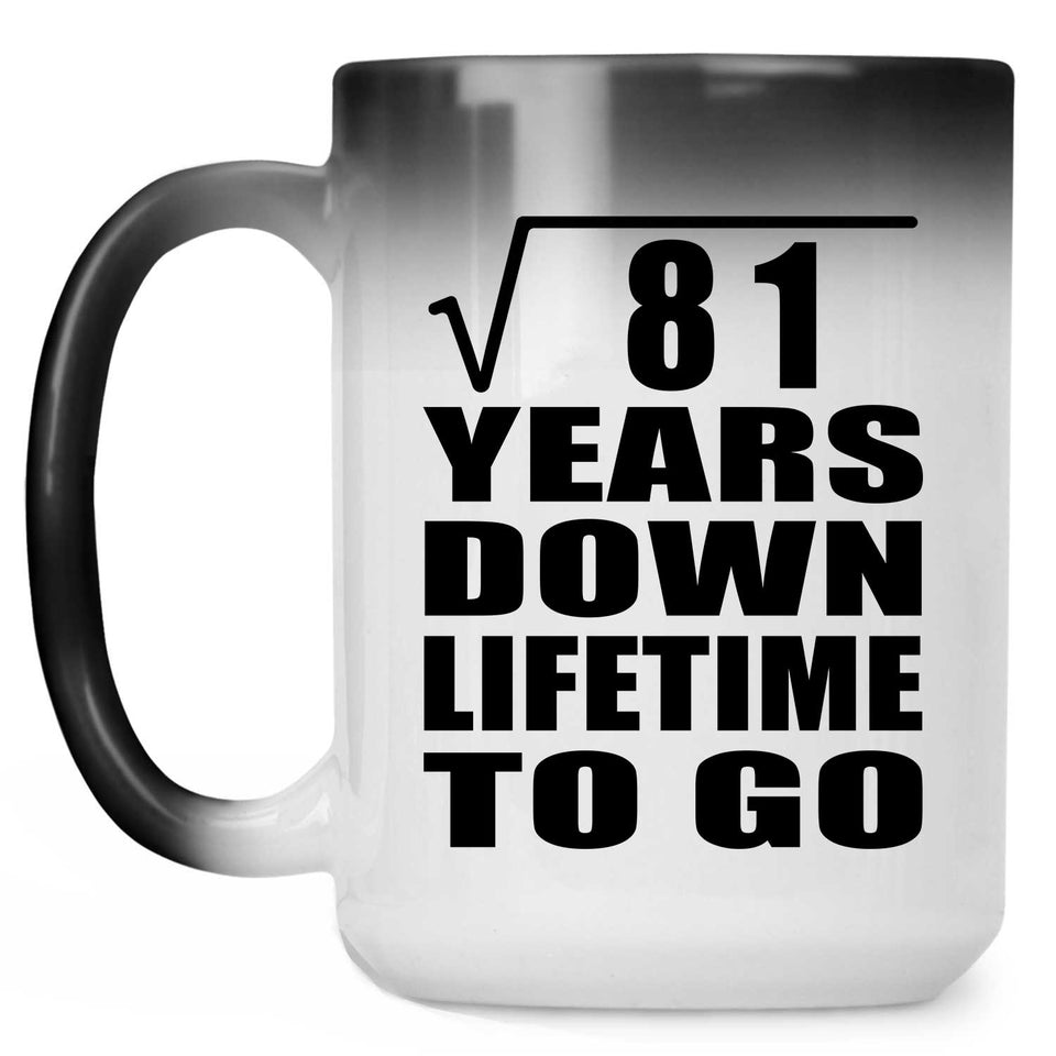 9th Anniversary Square Root of 81 Years Lifetime To Go - 15oz Color Changing Mug