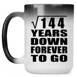 12th Anniversary Square Root of 144 Years Down Forever To Go - 15oz Color Changing Mug