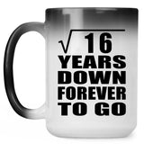 4th Anniversary Square Root of 16 Years Down Forever To Go - 15oz Color Changing Mug